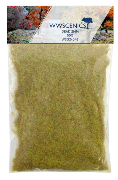 WWScenics WSG2-048 All Scale 2mm Dead Static Grass 50g Refill