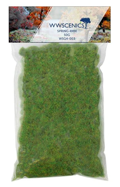 WWScenics WSG4-003 All Scale 4mm Spring Static Grass 50g Refill