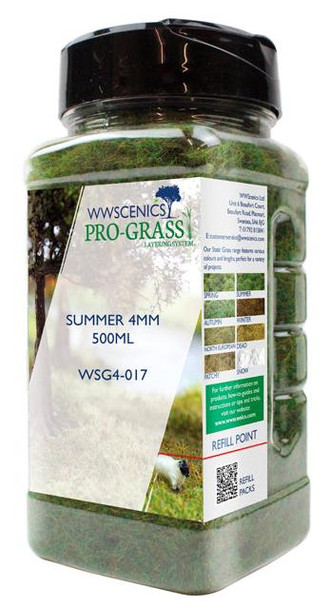 WWScenics WSG4-017 All Scale 4mm Summer Static Grass 500ml Canister