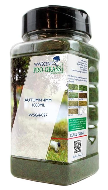 WWScenics WSG4-027 All Scale 4mm Autumn Static Grass 1000ml Canister