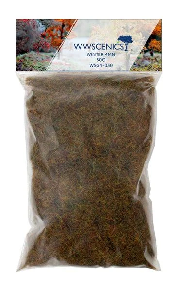 WWScenics WSG4-030 All Scale 4mm Winter Static Grass 50g Refill