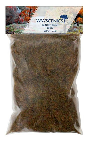 WWScenics WSG4-031 All Scale 4mm Winter Static Grass 100g Refill