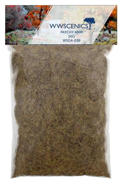 WWScenics WSG4-039 All Scale 4mm Patchy Static Grass 50g Refill