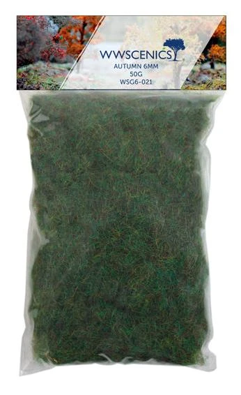 WWScenics WSG6-021 All Scale 6mm Autumn Static Grass 50g Refill