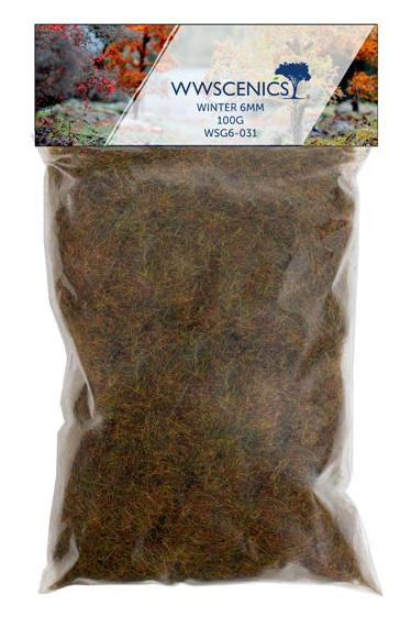 WWScenics WSG6-031 All Scale 6mm Winter Static Grass 100g Refill