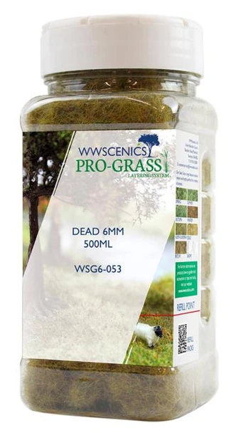 WWScenics WSG6-053 All Scale 6mm Dead Static Grass 500ml Canister