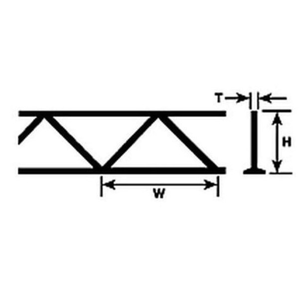 Plastruct 90413 (2)(OTS-8)9/32" WARREN OP