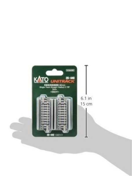 Kato 20-440 N 62mm 2-7/16" Straight Viaduct (2) Kato 20-440 N 62mm 2-7/16" Straight Viaduct (2)