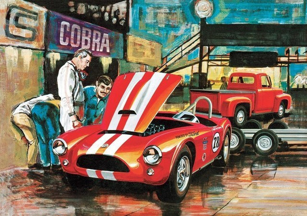 AMT 1073 1:25 Cobra Racing Team Shelby Cobra/'53 Ford Model Kit