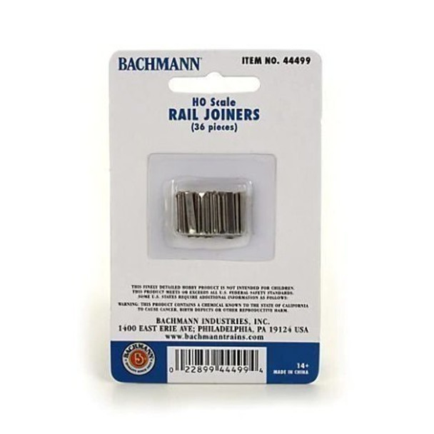 Bachmann 44499 HO Scale Rail Joiners (36/Card)