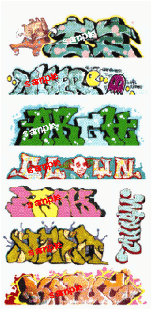 Blair Line LLC 1248 N Scale Graffiti Decals Mega Set #5