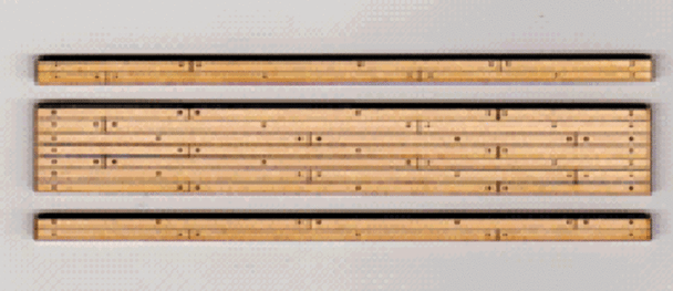 Blair Line LLC 265 O Scale 7.18" Laser Cut 2-Lane Wood Grade Crossings (2)