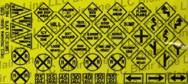 Blair Line LLC 106 HO Scale Warning Signs No. 2