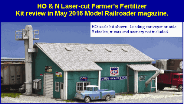 Blair Line LLC 2007 HO Scale Farmer's Fertilizer Kit Unassembled Wood Kit