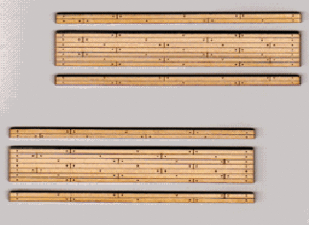 Blair Line LLC 065 N Scale 1.80" Laser Cut 2-Lane Wood Grade Crossings (2)