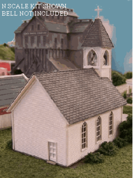 Blair Line LLC 069 N Scale Laser-Cut Wood Church Kit Unassembled Wood Kit