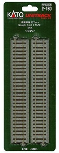 Kato 2-160 HO Scale 227mm 8-15/16" Straight (2)