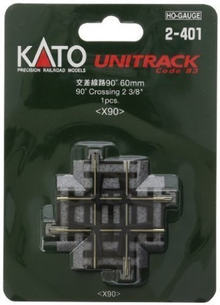 Kato 2-401 HO 60mm 2-3/8" 90-Degree Crossing