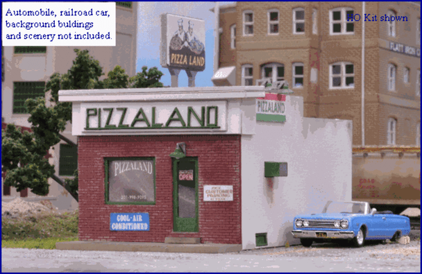 Blair Line LLC 096 N Scale Pizzaland Kit Unassembled Wood Kit