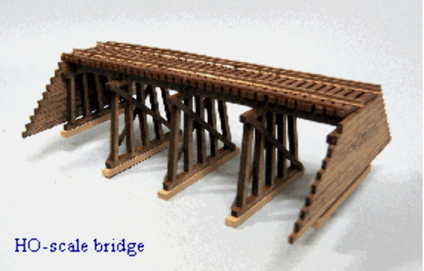 Blair Line LLC 171 HO Scale Laser-Cut Pile & Frame Trestle Kit Unassembled Wood Kit