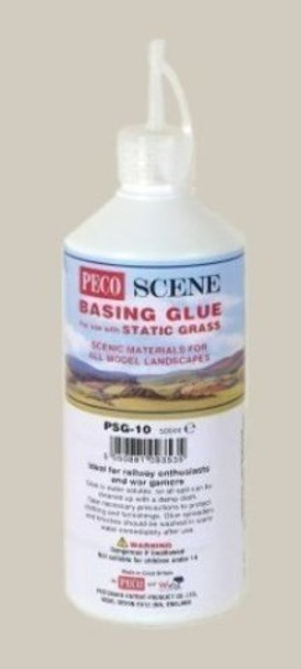 Peco PSG-10 All Scales STAT GRASS BAS GLUE 500G