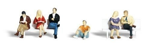 Woodland Scenics HO Scale Scenic Accents Figures/People Set People Sitting (6)
