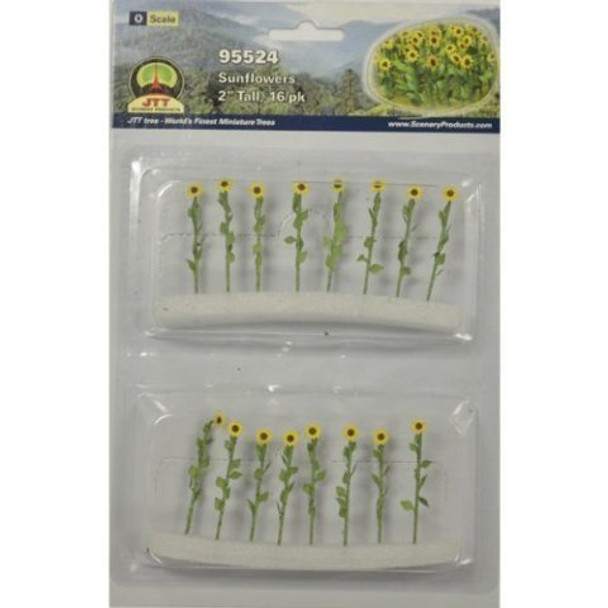 JTT Scenery 95524 O Scale Sunflowers 2" (16)