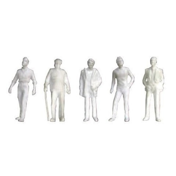 JTT Scenery 97116 O Scale Figures Male 1/4"=1'-0" White (5)