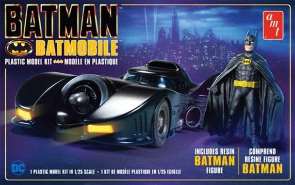 AMT 1107 1:25 Batman 1989 Batmobile W/Resin Batman Figure Scale Model Kit