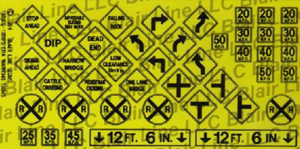Blair Line LLC 107 HO Scale Warning Signs No. 3