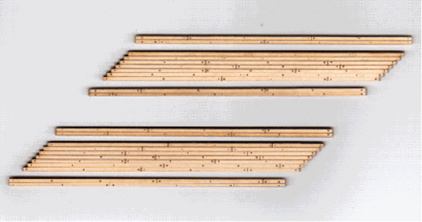 Blair Line LLC 134 HO 4.75" Laser Cut Right Angled Wood Grade Crossings (2)