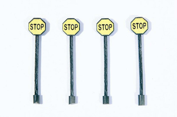 JL Innovative 852 HO Scale Custom Street Signs Stop (Yellow)