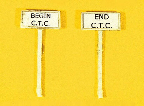 JL Innovative 838 HO Scale Custom Right of Way Signs Begin/End C.T.C.