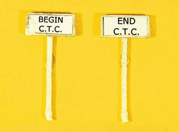 JL Innovative 838 HO Scale Custom Right of Way Signs Begin/End C.T.C.