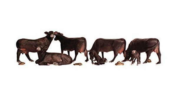 Woodland Scenics A2217 N Scale Black Angus Cows N WOOU2217