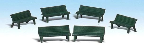 Woodland Scenics A1879 HO Scale Park Benches (6)