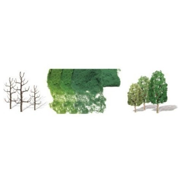 JTT Scenery 92024 SYCAMORE 2.5" to 4" PRO KIT, HO-scale, 10/pk