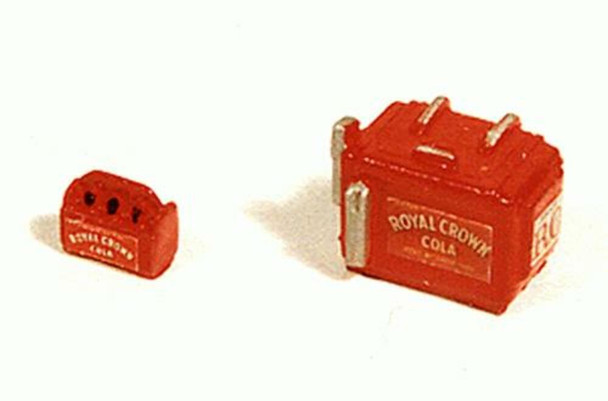 JL Innovative 735 HO Scale Custom Chest Soda Machine and Case Royal Crown Cola