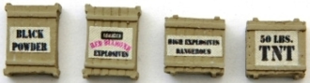 JL Innovative 532 HO Scale Custom Crates Explosives/TNT Tan (4)