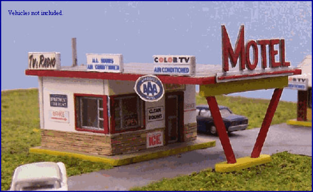 Blair Line LLC 1001 N Scale Sunset Motel Kit Unassembled Wood Kit