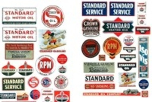 JL Innovative 235 HO Scale Vintage Gas Station Signs Standard