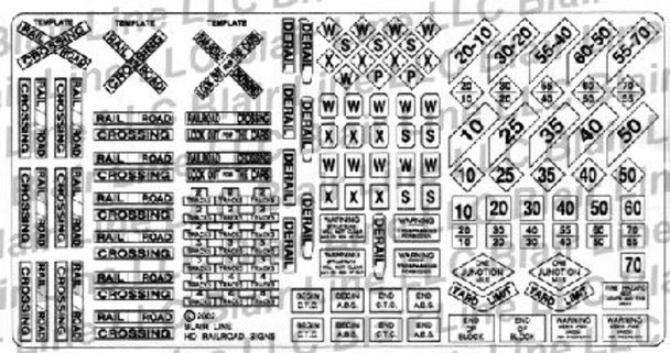 Blair Line LLC 001 N Scale Railroad Signs