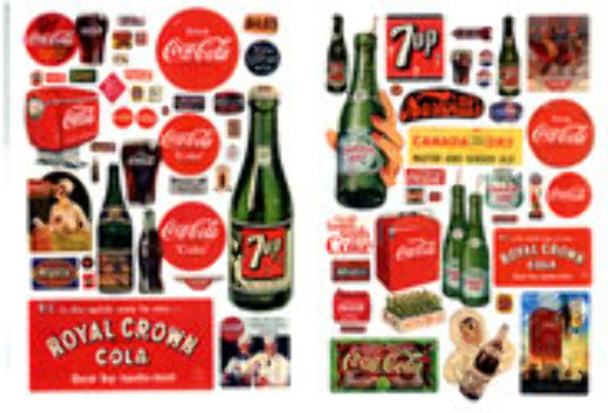 JL Innovative 697 N Scale Vintage Soft Drink Posters & Signs 1930's - 60's