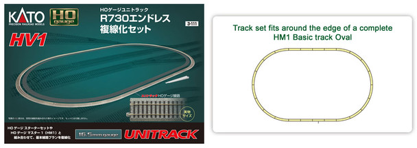 Kato 3-111 HO HV1 OUTER TRACK OVAL