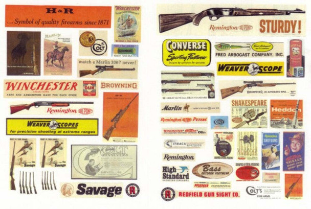 JL Innovative 262 HO Scale Vintage Firearms & Sporting Signs 1940s-60s (46)
