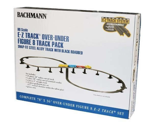 Bachmann 44475 HO Scale Steel Alloy E-Z TRACK Over-Under Figure 8 Track Pack