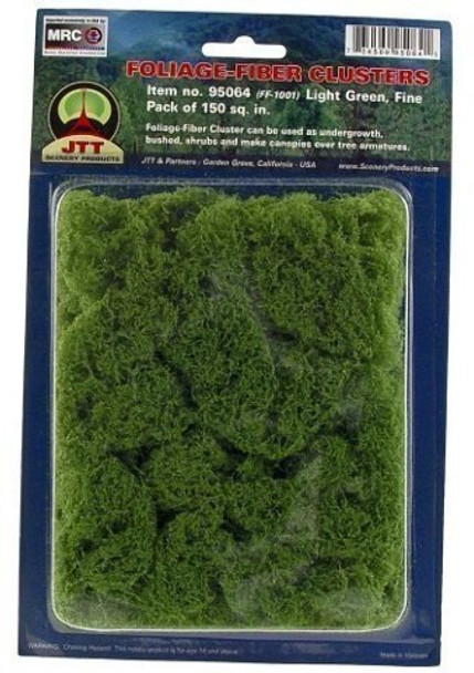 JTT Scenery 95064 Fiber Cluster Light Green Fine 150 Sq In