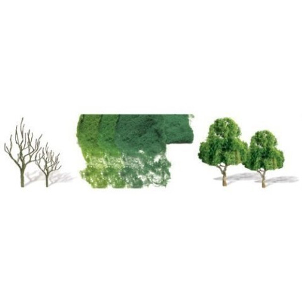 JTT Scenery 92022 HO Scale Deciduous 2.5" To 4" Pro Kit (10)