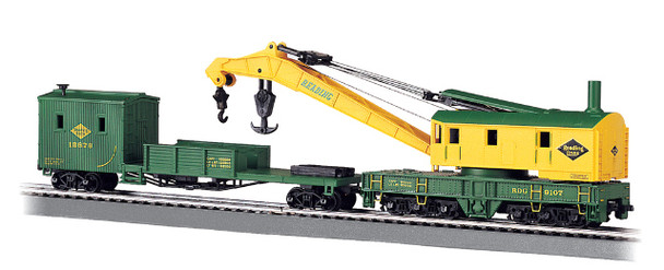 Bachmann 16110 HO Scale Reading - 250-Ton Steam Crane & Boom Tender