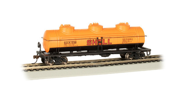 Bachmann 17107 HO Scale SHELL #1258 - 40' THREE DOME TANK CAR